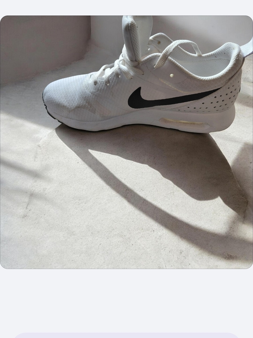 Nike White Sneakers with Black Swoosh Accent - Picture 2 of 3